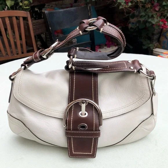 Coach | Bags | Coach Soho 578 Vintage White Brown Leather